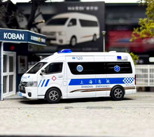 Load image into Gallery viewer, Masdi 1:64 Shanghai Ambulance Hiace H200 Mini Van Model Diecast Metal Car New Collection
