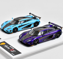 Load image into Gallery viewer, XKE 1:64 Blue Purple Agera RS Super Racing Sports Model Diecast Resin Car New
