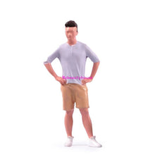 Load image into Gallery viewer, 1:24 Painted Figure Model Miniature Resin Diorama Sand Standing Position Man
