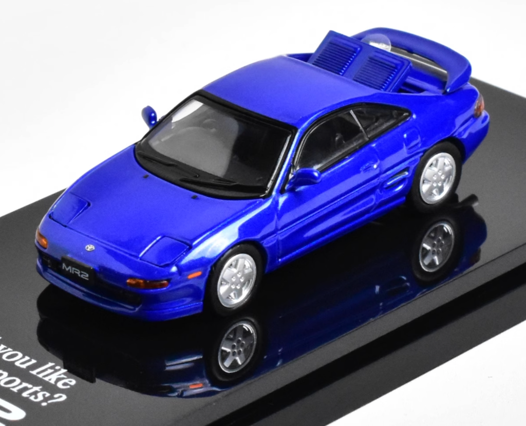 Hobby Japan 1:64 JDM Blue MR2 GT-S SW20 Sports Model Diecast Metal Car New Collection