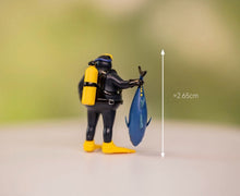 Load image into Gallery viewer, 1:64 Painted Figure Model Miniature Resin Diorama Scene chubby diver Man Sand
