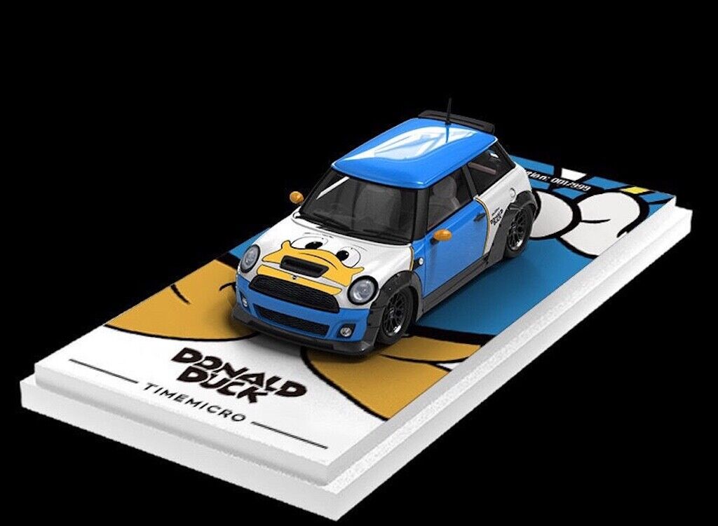 TM 1:64 Duck Mini Cooper Figure Sport Model Diecast Metal Car New Collection