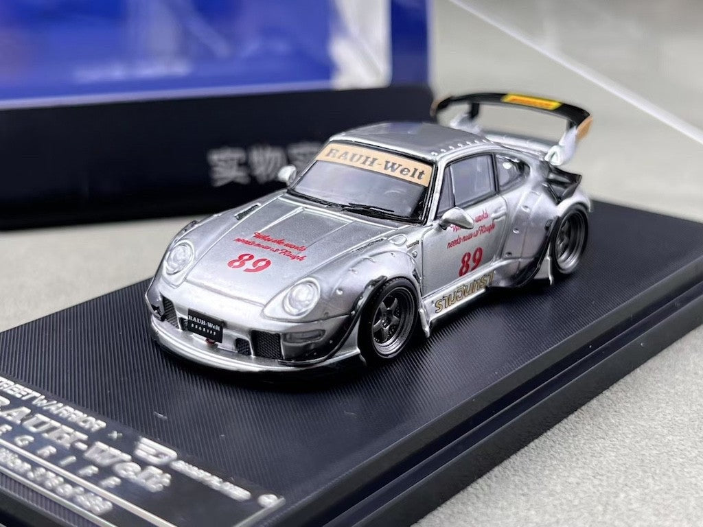 SW 1:64 Silver RWB 993 Heavenly #89 Sports Model Diecast Metal Car BN