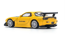 Load image into Gallery viewer, Poprace 1:64 JDM Yellow RX-7 FD3S RE Racing Sports Model Diecast Metal Car New Collection
