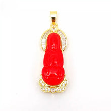Load image into Gallery viewer, Nature Jade Guanyin Pendant Necklace Gift Jewelry charm Blessing Fortune New aa
