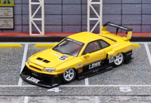 Load image into Gallery viewer, SW 1:64 Yellow JDM Skyline GTR ER34 LBWK #5 Sports Model Diecast Metal Car New

