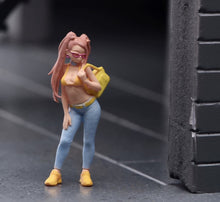 Load image into Gallery viewer, 1:64 Painted Figure Model Miniature Resin Sand Diorama Pretty Girl Trendy Look
