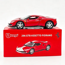 Load image into Gallery viewer, Bburago 1:64 Red 296 GTB Fiorano Sports Open Model Diecast Metal Car New Collection
