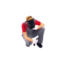 Load image into Gallery viewer, 1:64 Painted Figure Mini Model Miniature Resin Diorama Car Repairman Repair Red
