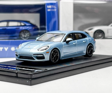 Load image into Gallery viewer, Liberty 1:64 Ice Blue Panamera Turbo S Figure Sport Model Diecast Metal Car
