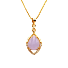 Load image into Gallery viewer, Nature Jade Water Drop Pendant Necklace Gift Jewelry charm Blessing Lucky New
