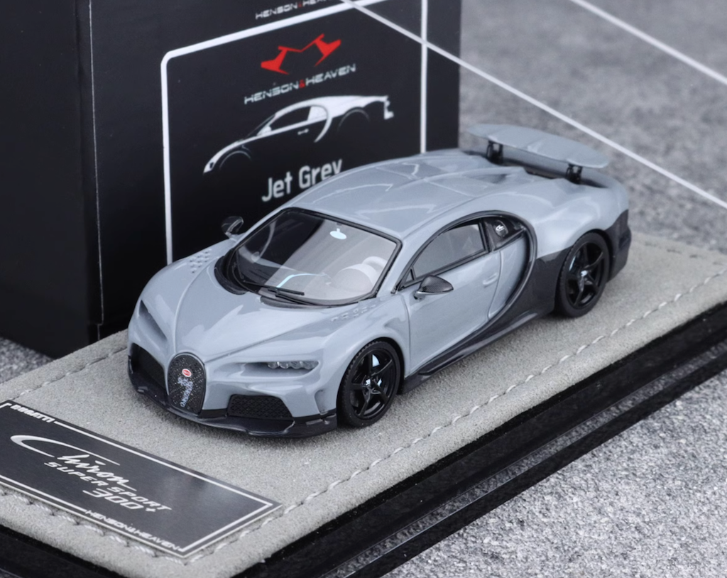 HH 1:64 Gray Chiron Super Sports 300+ Model Diecast Resin Car New Collection