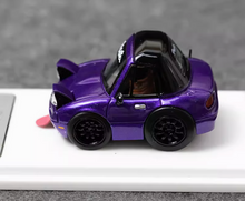 Load image into Gallery viewer, MJ 1:64 Purple Miata MX5 Mini Cute Q Type Sports Model Diecast Resin Car New Collection
