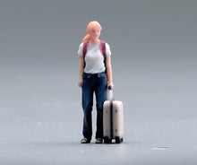 Load image into Gallery viewer, 1:64 Painted Figure Model Miniature Resin Diorama Toy Sand Woman With Luggage
