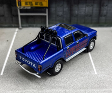 Load image into Gallery viewer, Masdi 1:64 Blue Sticker 1994 Hilux LN107 Pickup Truck Model Diecast Metal Car
