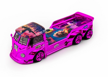 Load image into Gallery viewer, Liberty 1:64 Pink VW T1 6x6 Flatbed Tow Truck Sports Model Diecast Metal Car
