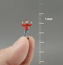 Load image into Gallery viewer, 1:64 Painted Figure Mini Model Miniature Resin Diorama Kid Child Boy In Red Toy
