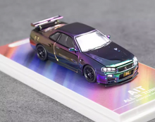 Load image into Gallery viewer, Aurora 1:64 JDM Skyline GTR R34 Z-tune AIT Sports Model Diecast Metal Car New Collection
