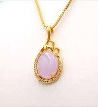 Load image into Gallery viewer, Nature Jade Water Drop Pendant Necklace Gift Jewelry charm Blessing Lucky New b
