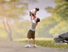 Load image into Gallery viewer, 1:64 Painted Figure Model Miniature Resin Diorama Toy Sand Father and Son Boy
