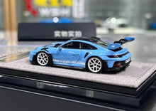 Load image into Gallery viewer, HH 1:64 Baby Blue 992.1 GT3 RS Sports Model Diecast Resin Car New Collection
