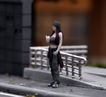 Load image into Gallery viewer, 1:64 Painted Figure Model Miniature Resin Girl Sporty Lady Woman Trendy Cool
