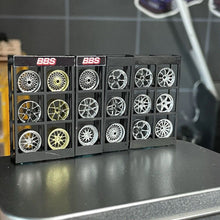 Load image into Gallery viewer, 1:64 Garage Repair Shop Display Scene BBS Rims Set Model Resin For Car New Collection
