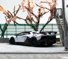 Load image into Gallery viewer, HH 1:64 White Sian Aventador SVJ Racing Sports Model Diecast Metal Car New
