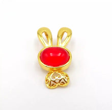 Load image into Gallery viewer, Nature Jade Cute Bunny Pendant Necklace Gift Jewelry charm Blessing Lucky New a
