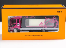 Load image into Gallery viewer, GCD 1:64 Pink Fuso Fighter Outriggers Raised Truck Model Diecast Metal Car New Collection
