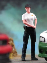 Load image into Gallery viewer, 1:64 Painted Figure Model Miniature Resin Diorama Sand Woman Police Officer Lady
