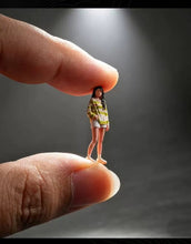 Load image into Gallery viewer, 1:64 Painted Figure Mini Model Toy Miniature Car Scenes Resin Girl Caual Wear
