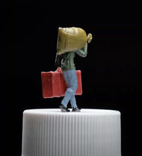 Load image into Gallery viewer, 1:64 Painted Figure Mini Model Toy Miniature Car Scenes Resin Travel Man Porter

