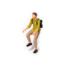 Load image into Gallery viewer, 1:64 Painted Figure Mini Model Miniature Resin Diorama People Pastoral Bicycle
