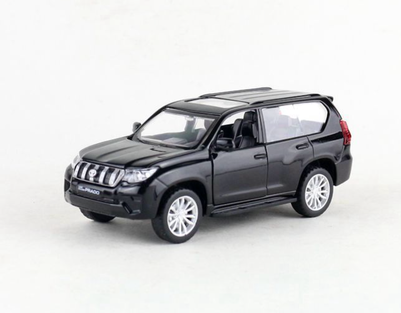 CCA 1:42 Black TOYOTA Land Cruiser Prado SUV Sports Model Toy Diecast Metal Car BN