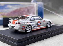 Load image into Gallery viewer, Fuji 1:64 White Gulf Skyline GTR R34 Z-Tune Sports Model Diecast Metal Car New Collection
