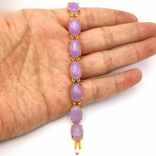 Load image into Gallery viewer, Nature Jade Beaded Bracelet Jewelry Blessing Lucky Fortune Gift For Her Purple d
