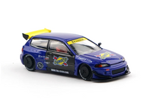 Load image into Gallery viewer, Poprace 1:64 JDM Blue Civic EG6 Hatchback Sports Model Diecast Metal Car New Collection

