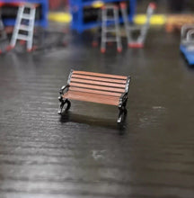 Load image into Gallery viewer, 1:64 Painted Figure Model Miniature Resin Sand Park Bench Toy Mini Chair Collection
