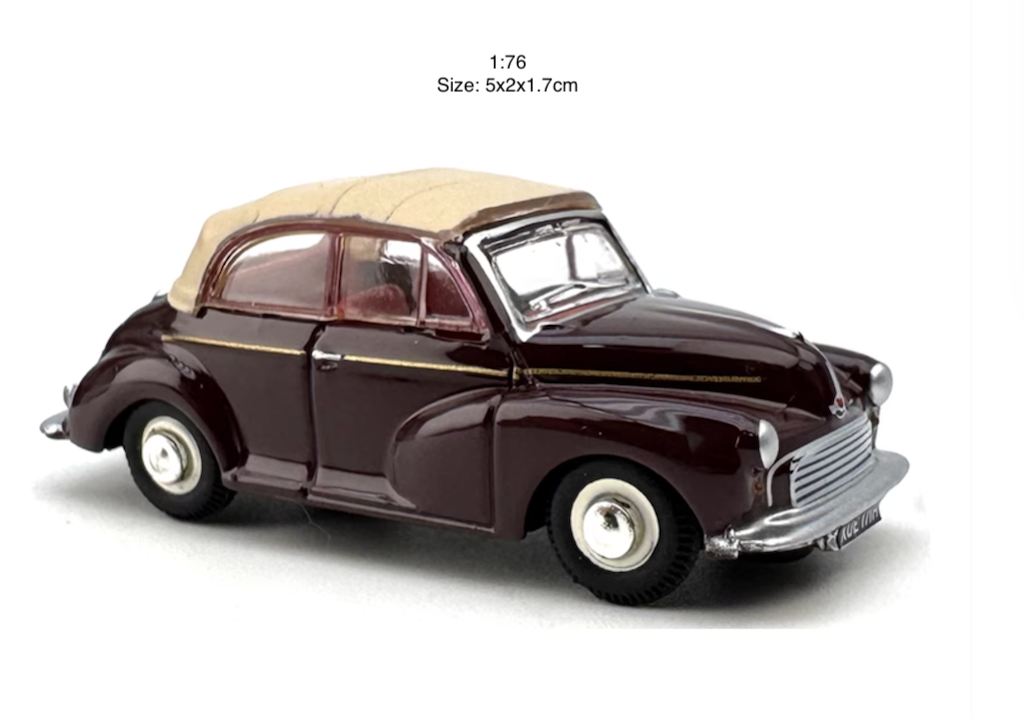 1:76 Brown Morris Classic Vintage Model Diecast Metal Car New Collection