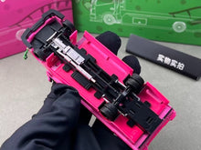 Load image into Gallery viewer, MT 1:64 Pink H300 Custom Tow Flatbed Truck Dinosaur Model Diecast Metal Car
