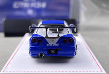 Load image into Gallery viewer, FH 1:64 NFS Silver Skyline GTR R34 C West Sports Model Diecast Metal Car New Collection

