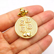 Load image into Gallery viewer, Nature Jade Reunion Round Pendant Necklace Gift Jewelry charm Blessing Lucky
