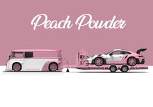 Load image into Gallery viewer, TM 1:64 Pink T1 992 GT3 RS Figure Flatbed Trailer Model Diecast Metal Car New Collection
