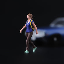 Load image into Gallery viewer, 1:64 Painted Unpainted Figure Model Miniature Resin Diorama Backpack Girl Sand P New
