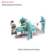 Load image into Gallery viewer, 1:64 Painted Figure Mini Model Miniature Resin Diorama Operating Doctors Patient
