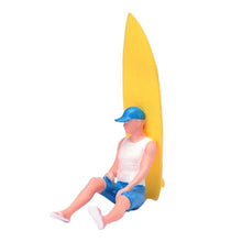 Load image into Gallery viewer, 1:64 Painted Figure Model Miniature Resin Diorama Sand Surfer Surf Man Boy Toy Collection

