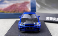 Load image into Gallery viewer, FUJI 1:64 Blue Carbon Skyline GTR R34 Z-Tune Sport Model Diecast Metal Car New Collection
