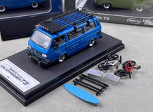 Load image into Gallery viewer, Mortal 1:64 Blue VW T3 Multi Van Camper Sports Model Diecast Metal Car New Collection
