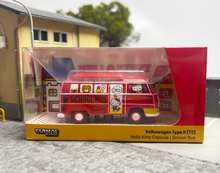 Load image into Gallery viewer, Tarmac 1:64 Red VW T2 Type II Van School Bus Model Diecast Metal Car New
